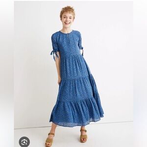 Madewell floral Blue Dress